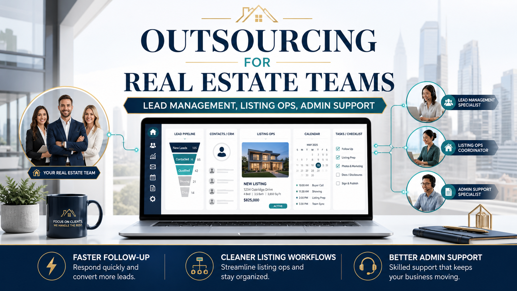 Outsourcing for Real Estate Teams: Lead Management, Listing Ops, Admin Support